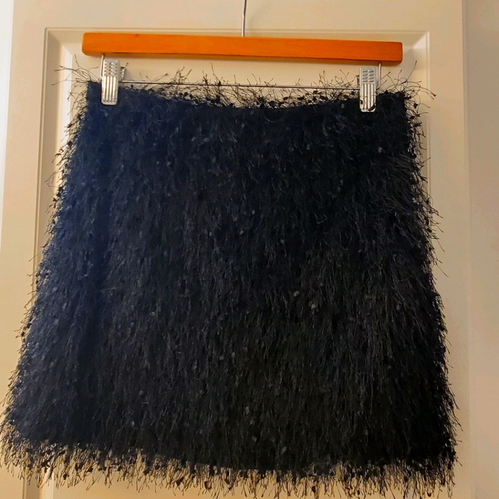 Black fringe skirt